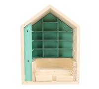 Miniature Doll House Bookshelf Anxiety Bookshelf Ornament Wooden Stress Relief Bookshelf for Room Study Desk Living Room Bookstore