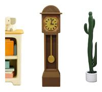 Miniature Doll House Clock - Victorian 1:12 Scale Design, Small Standing Grandfather Clock, Classic Furniture Decor, Vintage Style Desktop Ornament, Detailed Miniature Collectibles