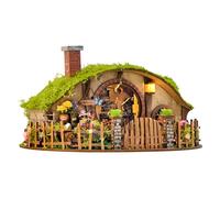 Miniature Doll House Kit,Wooden 3D Home Building Kit with LED | Wooden Puzzles Home Decor for Birthday Holiday Classroom Table Living Room Shelf Christmas Office Apartment Bedroom