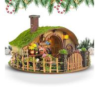 Miniature Doll House Kit | Wooden 3D Model Miniature House Kit,Craft Home Decor for Mantel Bedroom Entryway Kitchen Living Room Bar Classroom Holiday Christmas Kids