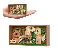 Miniature Dollhouse Building Kit (1:100) - 3D Wooden Model with Furniture - Creative Gift for Valentine's Day or Birthday (The Summer)