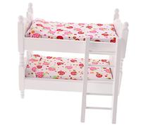 Miniature Dollhouse Bunk Bed Doll Bunk Bed Furniture for Room Safe Material Versatile Decor for Dollhouses Mini House Accessory