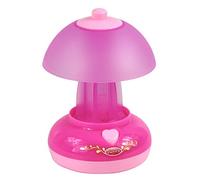 Miniature Dollhouse Furniture Mushroom Table Lamp - Pink Plastic Playhouse Toy Light with Heart Design, Pretend Play Doll House Accessories, Mini Houses Decoration for Kids Dollhouse Bedroom 1:12 Scal