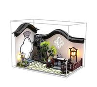 Miniature Dollhouse Kit Miniature House Kits for Adults Mini Chinese-Style Courtyard and Ancient Architecture Model Creative 3D Puzzle for Adults Desk Decoration (Xiyuan Xuan)