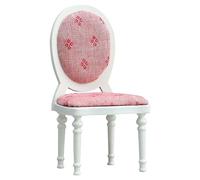 Miniature Dollhouse Red Upholstered Chair with High Back - 1:12 Scale Plywood and Cloth Furniture, Vintage Style, Perfect for Dollhouses and Pretend Play