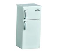 Miniature Dollhouse Refrigerator Toy Pretend Play Accessory Furniture Kitchen Appliance PP with Two Doors for Children And Adults Learning, green