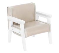 Miniature Dollhouse Single Sofa Armchair 1:12 Scale Tiny Living Room Furniture for Ob11 Diy Decoration Light Gray 1pc