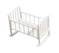 Miniature Dollhouses Cradle Scale Rocking, White