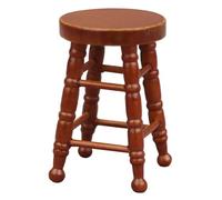 Miniature Dollhouses Display Round Top Stool Accessory 1/12 Scale, Realistic Zakka Wood Stool Dollhouses Home Decors