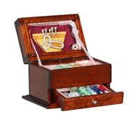 Miniature Dollhouses Sewing Tool Kits Accessory 1/12 Scale Realistic Detail Sewing Tool Box For Dollhouses Enthusiasts Miniature Took Kits