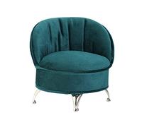 Miniature Dolls Accessories Dolls House Furniture for Pendant Necklace Round Sofa, Peacock Green