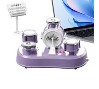 Miniature Drum Set, Desktop Drum Game - Portable Electronic Drum, Touch Sensitive Toy, Desk Gadgets, Educational Percussion, Sound and Light Effects, Enhances