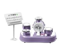 Miniature Drum Set - Small Electric Finger Drum Toy | Touching Sensitive Toys Desk Gadgets | Sound Percussion & Light Effects | 8.66x5.31x4.33 Inches | Amélior