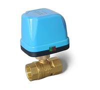 Miniature Electric Actuator Two-Way Motorized Ball 3 Way Valve with Three-Wire Two-Control for Air Conditioning Water Heating 1Pcs(Cr02,2 Way DN15)