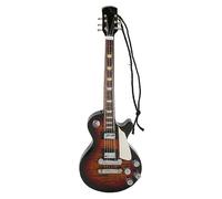 Miniature Electric Guitar Model, Solid Wood Ornament, Exquisite Workmanship, Ideal for Music Festival Wedding Party Decoration, 4.7 x 1.6in