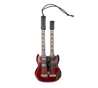 Miniature Electric Guitar Ornament, Lifelike Smooth Solid Wood Miniature Guitar Model, Delicate Versatile Protective Coating for Learning for Birthday Party (Type 11)