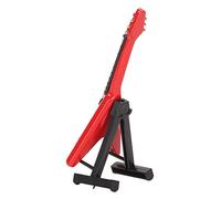 Miniature Electric Guitar Vivid V Shape Wooden Mini Guitar Model with Stand, V Shape M Birthday Decoration Mini Guitar Miniature Model Vivid Appearance, Stand and Storage Case