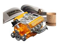 Miniature Engine Kit for Assembly, Creative Resin Craft Ornament Office for Exhibition Home Garage Office Birthday Education Room Classroom Collector Place Work