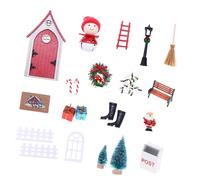Miniature Fairy Door Dollhouses Christmas Village Display Resin DIY Table Top Decorations Miniature Figurines Collection