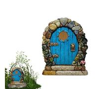 Miniature Fairy Garden, Bedroom Door and Window, Tree Statues - Tree Hugs, Yard and Garden Sculptures, Fairy Garden, Mystical Gnome House, Home Window and Door for Tree Trunk