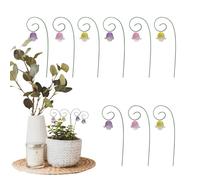 Miniature Fairy Garden Flowers - 9PCs Lily of the Valley Decorative Garden Stakes | Miniature Flower Pick Stand Set | D.I.Y Garden Decoration Outdoor Stake for Plant Pot Decoration