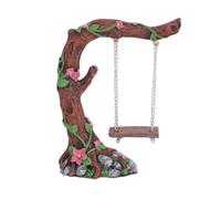 Miniature Fairy Garden Swing, Flower Tree Swing Figurine, Swing Model For Micro Landscape Courtyard Garden Outdoor Display Decor, Dollhouse Decorative Mini Furniture