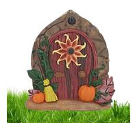 Miniature Fairy Gnome House Door, Fairy Door for Tree,Resin Tree House Door with Hook | Resin Desk Gnome Art Sculpture Decoration