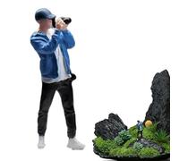 Miniature Figure Diorama Model, Photographer Character Figure | 1/64 Scale Miniature Character Display Toy - Architectural Photographer -People Figure Collection for Desk, Table, Counter