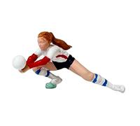 Miniature Figure Hand Painted Resin Model Figurine ble Person Decor Diorama Display Suitable for Scene Presentation Home Display, Female Volleyball Player Receiving Ball With Both Hands