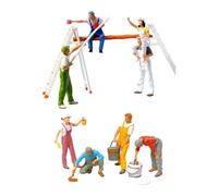 Miniature Figures Model Realistic Resin Figurines Painter Worker with Accessories for Diorama Project Home Decoration And Collection, 1 64