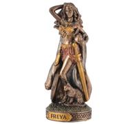 Miniature Figurine German Goddess Freya Bronze Painted Hand-Painted by Veronese