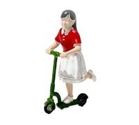 Miniature Figurine, Miniature Character, Model Railway Decor, Architectural Figurine, Resin, Realistic Appearance, Suitable for Home, Scene, Education, white skirt girl