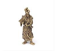 Miniature Figurines Guan Gong Wu God Of Wealth Buddha Statue Deaktop Decor Keychain Sculpture Vintage Home Decor