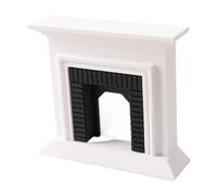 ＡＷＨＡＯ Miniature Fireplace Model in 1:12 Scale for Dollhouses - Versatile And An Ideal Accessory for The Living Room - Gift, white
