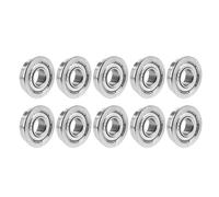 Miniature Flanged Ball Bearings, 8mm Inner Diameter, 19mm Outer Diameter, 6mm Thickness, 10pcs, Double Shielded Low Noise Long lasting for Small Hobby Projects