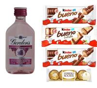 Miniature Flavoured Gin |Kinder Chocolate Gifts | Mini Gin Gifts | Christmas Gifts | Birthday Gifts | Luxury Gifts (Gordon's Pink Gin)