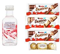 Miniature Flavoured Vodka |Kinder Chocolate Gifts | Mini Vodka Gifts | Whisky Gifts | Christmas Gifts | Birthday Gifts | Luxury Gifts (Absolut Raspberri Raspberry Vodka)