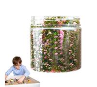 Miniature Flower Glass, Rich Tufted Construction Model, Natural Looking Multi-Purpose Craft Decorative Landscape Supplies, Great for School Projects and Festival Decoration