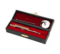 Miniature Flute, Copper Miniature Flute Model, Mini Musical Instrument Miniature Dollhouse Model, Replica Dollhouse Model Mini Flute Home Ornament 4.3 Inch