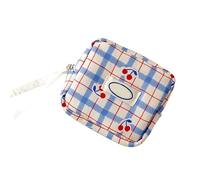 Miniature Fruit Grids Storage Pouches Functional Compartments for Accessories Travel Essential Soft Fabric Makeup Bag Pocket Sized Cosmetic Pouch