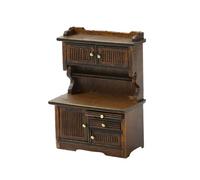 Miniature Furniture 1/16 Wood Sideboard Cabinet With Functional Double Door For Dollhouses Kitchen Scene Proejct Display Dollhouses Miniature Sideboard