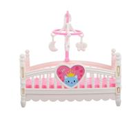 Miniature Furniture - Baby Doll Nativity Scene, Cartoon Simulation Ornaments for Children Families Play Nursery Decor Photography, This Doll House Bed is Perfect for Children and Collectors