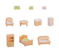 Miniature Furniture Model for Decoration Chinese Lilies Theme Living Room Scene Display Props Miniatures Decor Creative Accessories Set Doll House