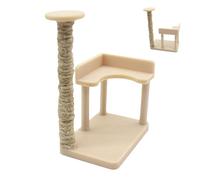 Miniature Furniture - Wooden Climbing Tree for Cats, Farm Animal Toys for Small Animal Figures, Collectibles | Handmade Miniature Decoration for Sets 1:12 Scale