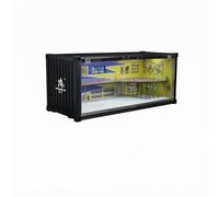 Miniature Garage Display Model Repair Shop Diorama Container Shell Scene Box Storage Case Housing With For Modular Layouts Suitable for desks, style to 2