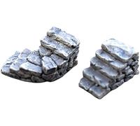Miniature Garden Decoration Mini Stone Steps Road Staircase Figurine Craft Diy Miniature Fairy Garden Accessories Micro Landscape Bonsai Doll House Home Ornament 2Pcs Beautiful design