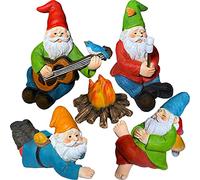 Miniature Garden Gnomes - Camping Gnome Kit of 5 pcs - Figurines and Accessories Set