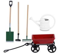 Miniature Gardening Tools Set 1 12 Scale Dollhouse High Simulation Farming Tools Model Non Material Iron Wood 5PCS Accessories For Doll House Decor