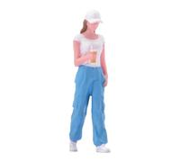 Miniature Girl Figurine, Hand-painted Mini Human Figure Model Made of Resin with Detailed Design for Collection And Decoration, 1 87