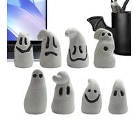 Miniature Glow in The Dark Ghost - Luminous Mini Resin Cute Miniature Ghost Figurines | Landscape Accessories Outdoor Decor for Party Garden Patio Yard Indoor
